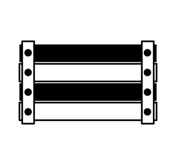 Clôture ferme icône isolée — Image vectorielle