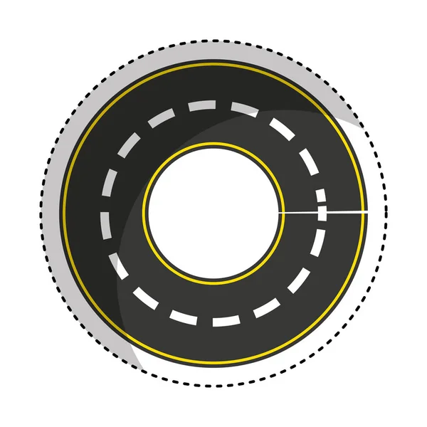 Estrada rua ícone isolado — Vetor de Stock