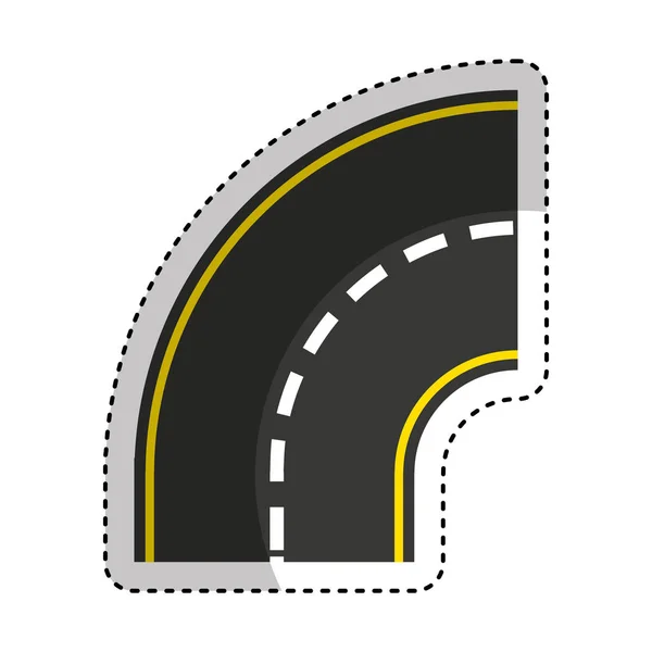 Silnice ulice izolované ikona — Stockový vektor