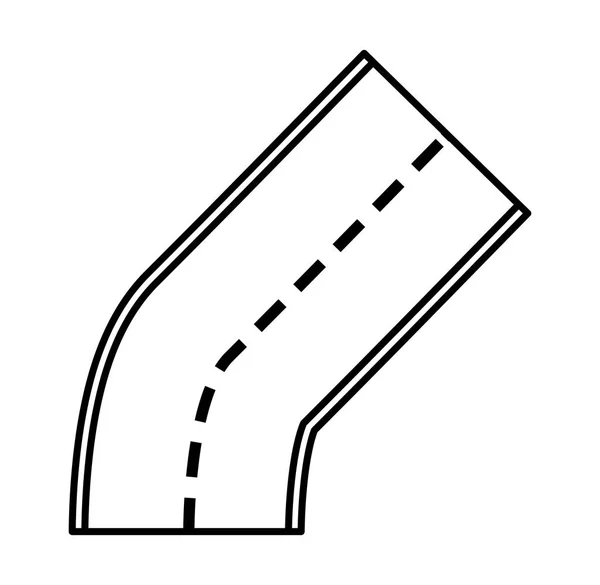 Road utcai elszigetelt ikon — Stock Vector