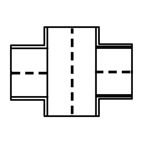 Straat geïsoleerde wegpictogram — Stockvector