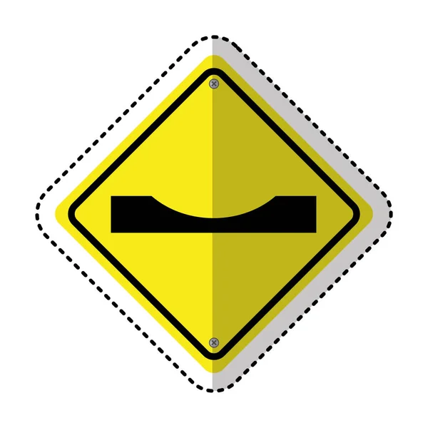 Mezera v trati dopravní signál informační ikona — Stockový vektor
