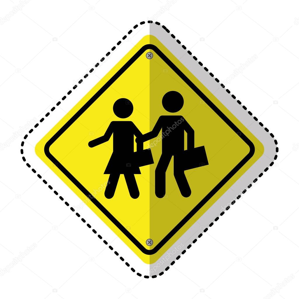 school zone traffic signal information icon
