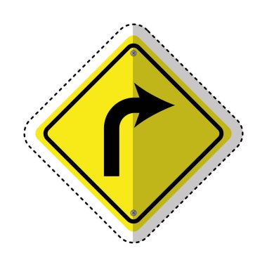 trafik işareti bilgi ile ok simgesi