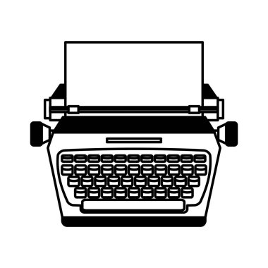 Retro izole simgesi typewrite