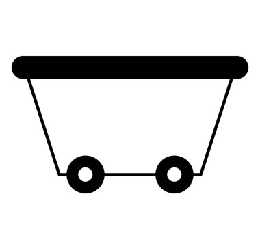 Maden vagonu izole simgesi