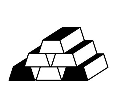 külçe altının izole simgesi