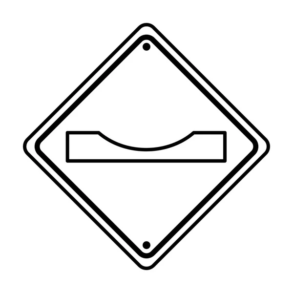 Brecha en el icono de información de la señal de tráfico — Archivo Imágenes Vectoriales