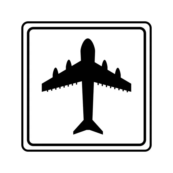 Luchthaven locatiepictogram verkeer signaal informatie — Stockvector