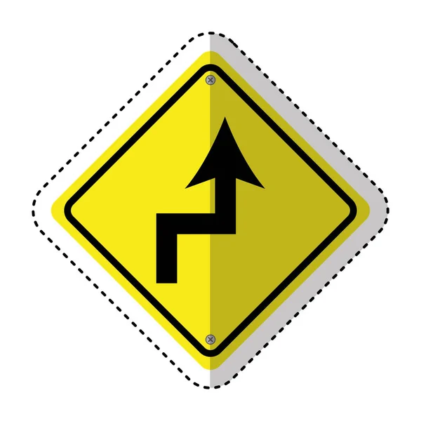 Información de la señal de tráfico con icono de flecha — Vector de stock