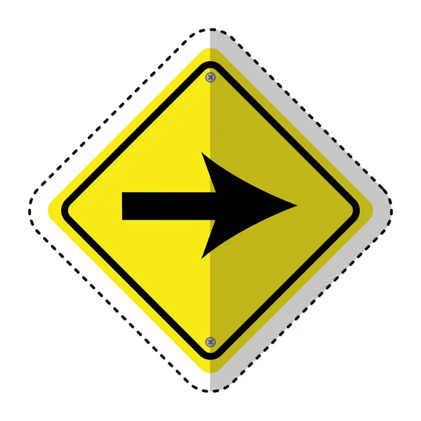 Trafik işareti bilgi ile ok simgesi — Stok Vektör