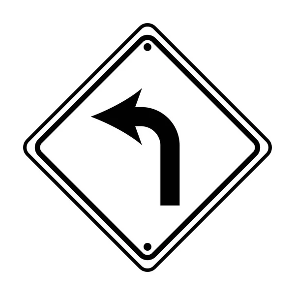 Informações de sinal de tráfego com ícone de seta —  Vetores de Stock