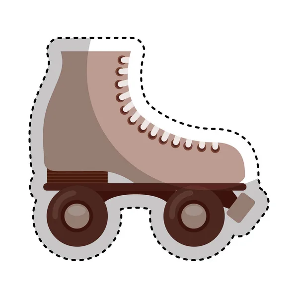Retro skate geïsoleerde pictogram — Stockvector