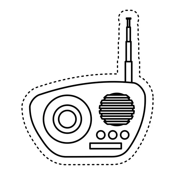 Retro izolovaná ikona rádiového zařízení — Stockový vektor