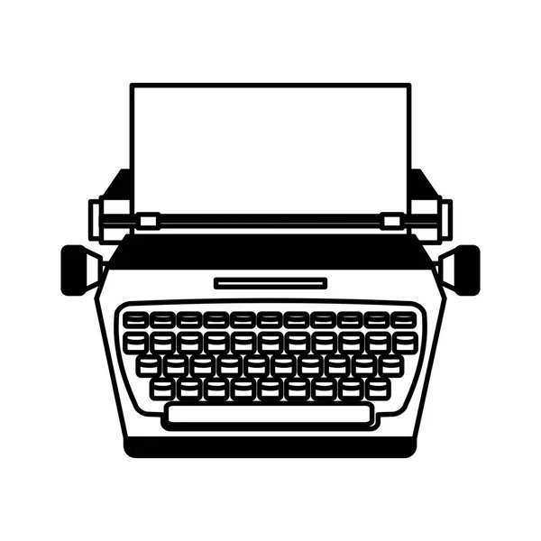 Typewrite retro isolated icon — стоковый вектор