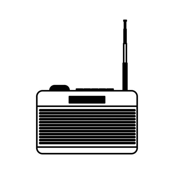 Ikona izolowanego urządzenia radiowego retro — Wektor stockowy