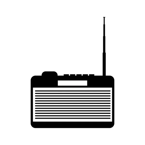 Dispositivo de radio retro icono aislado — Vector de stock