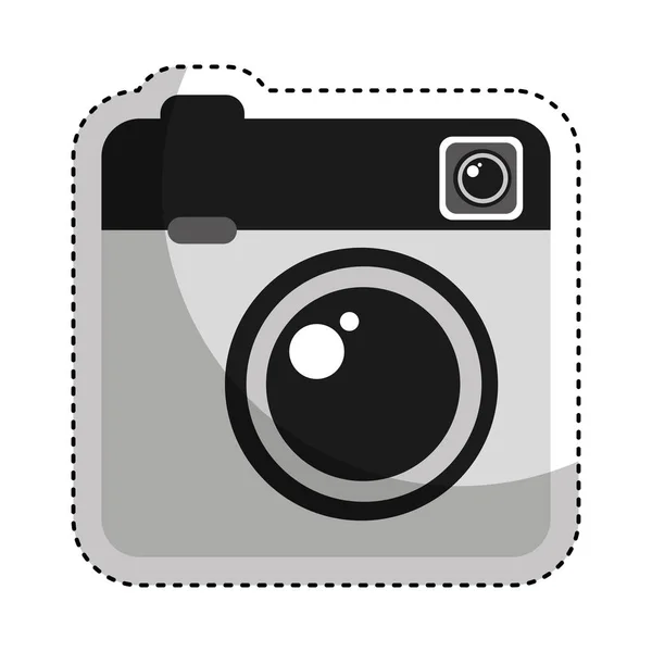 Retro photographic camera icon — стоковый вектор