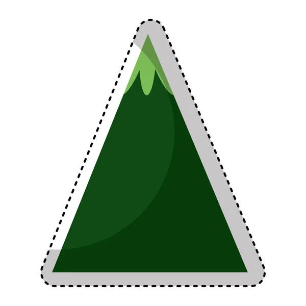 Isolert ikon i fjellsilhuett – stockvektor