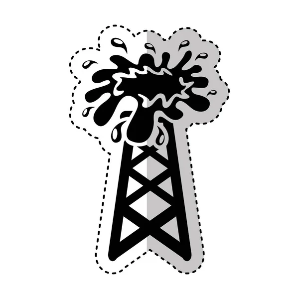 Olja torn isolerade ikonen — Stock vektor