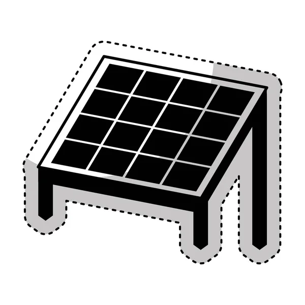 Panel solar isolated icon — Stock Vector