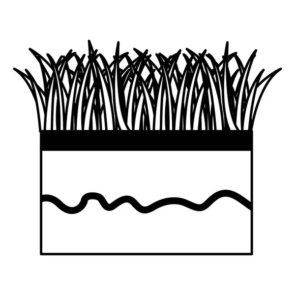 Zemin ve çim simgesi — Stok Vektör