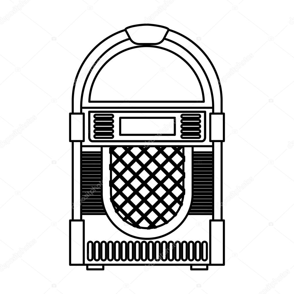 jukebox audio isolated icon
