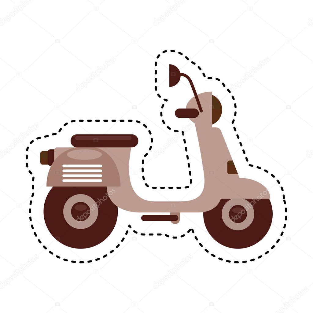 scooter motorcycle isolated icon