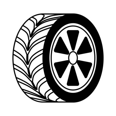 Araba lastiği izole simgesi
