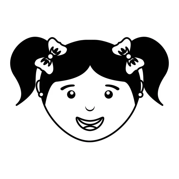 Ikona znaku roztomilý dívka — Stockový vektor