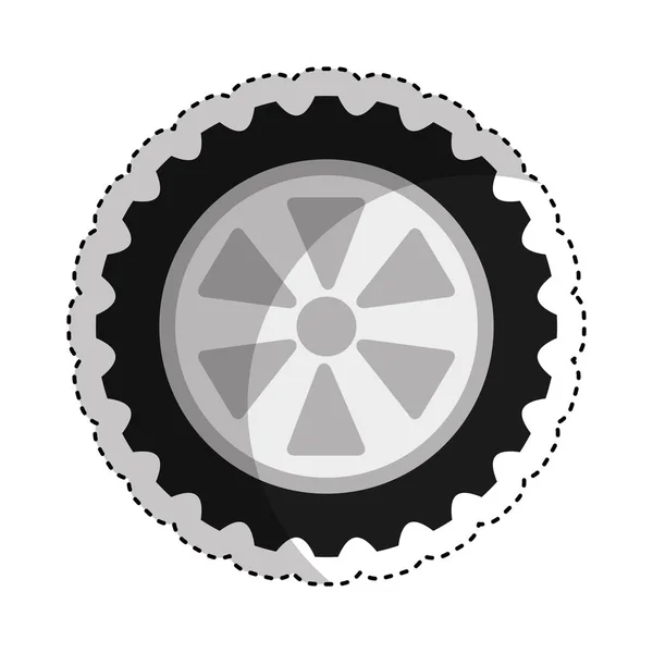 Car tire isolated icon — Stock Vector