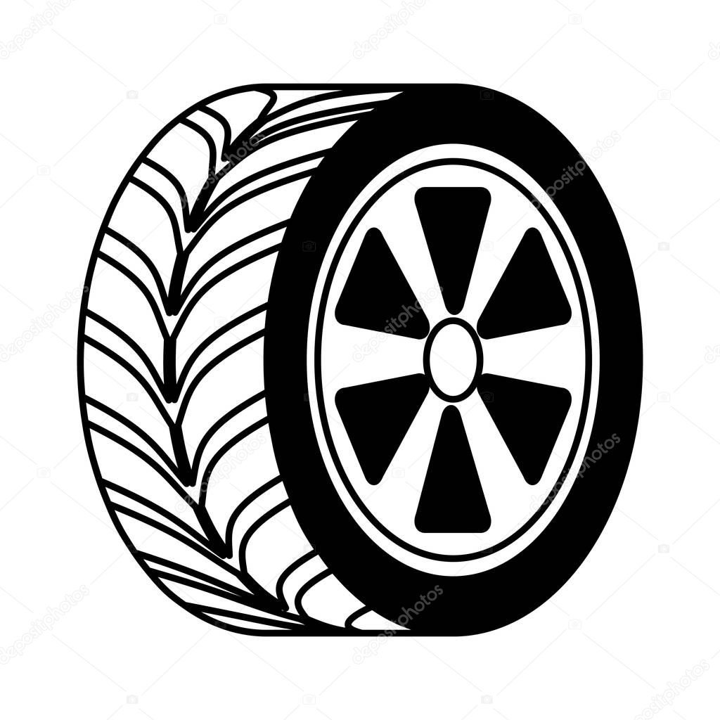 car tire isolated icon