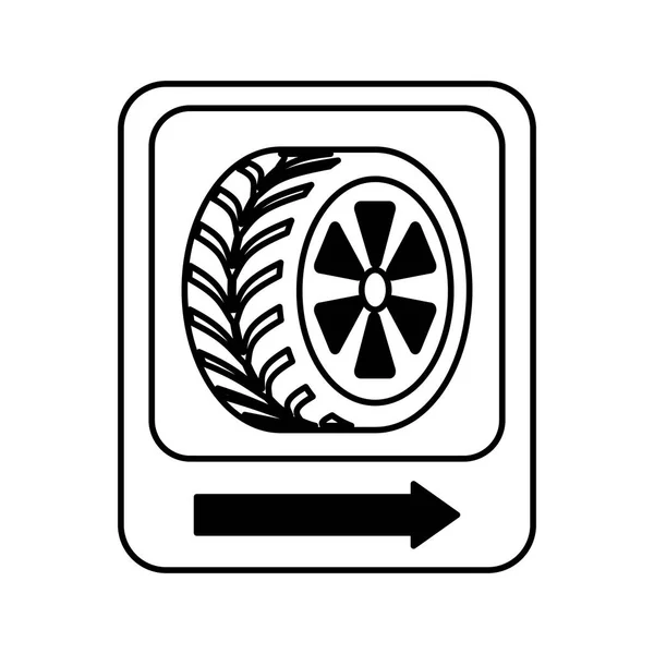 交通信号车轮胎位置 — 图库矢量图片