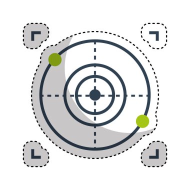 Drone hedef izole simgesini