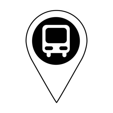 otobüs istasyonu izole simgesi