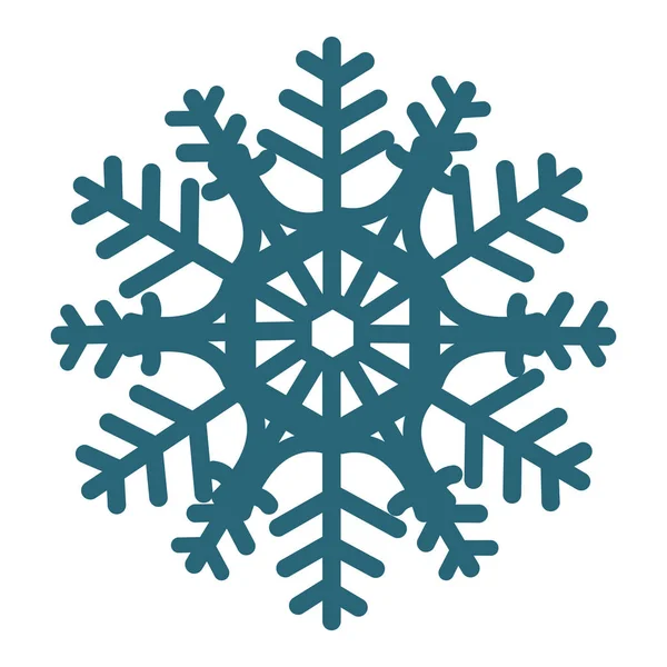 Νιφάδα χιονιού διακοσμητική απομονωμένες εικονίδιο — Διανυσματικό Αρχείο