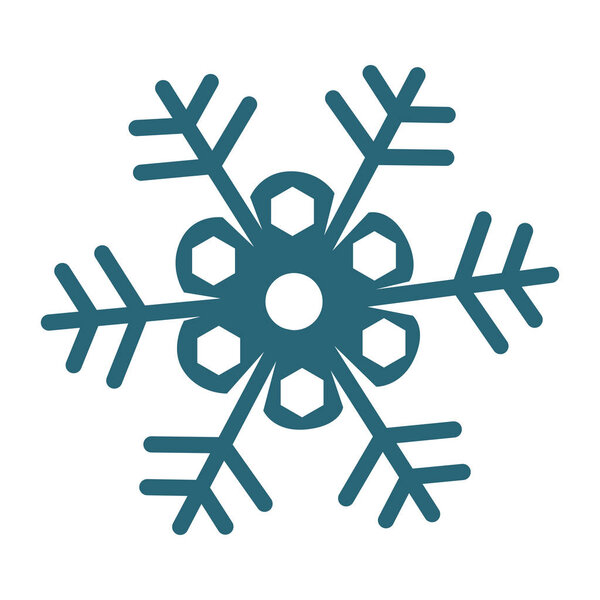 snowflake decorative isolated icon