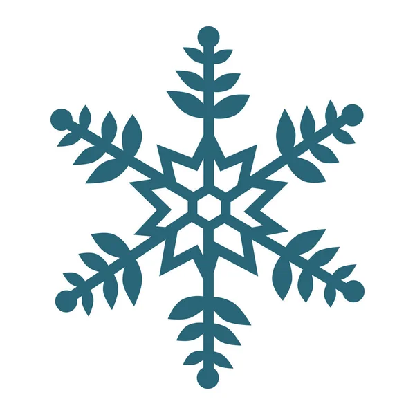 Copo de nieve icono aislado decorativo — Archivo Imágenes Vectoriales