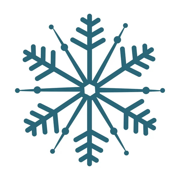 Sneeuwvlok decoratieve geïsoleerde pictogram — Stockvector