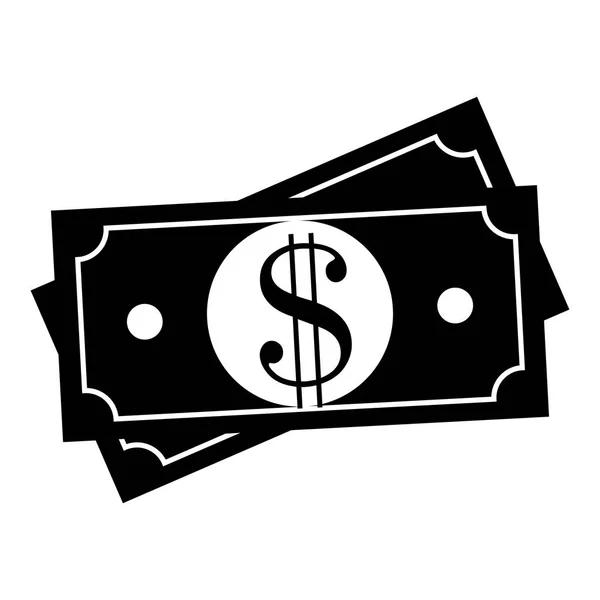 Bills money isolated icon — Stock Vector