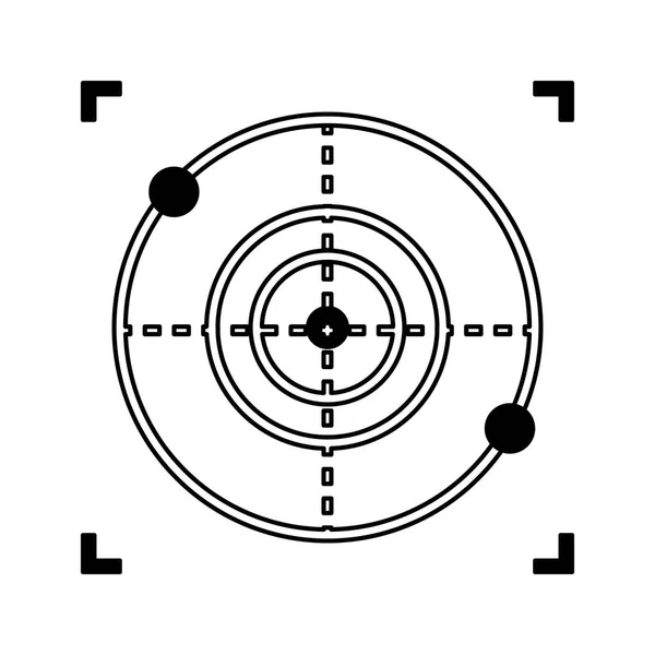 Drone target isolated icon — Stock Vector