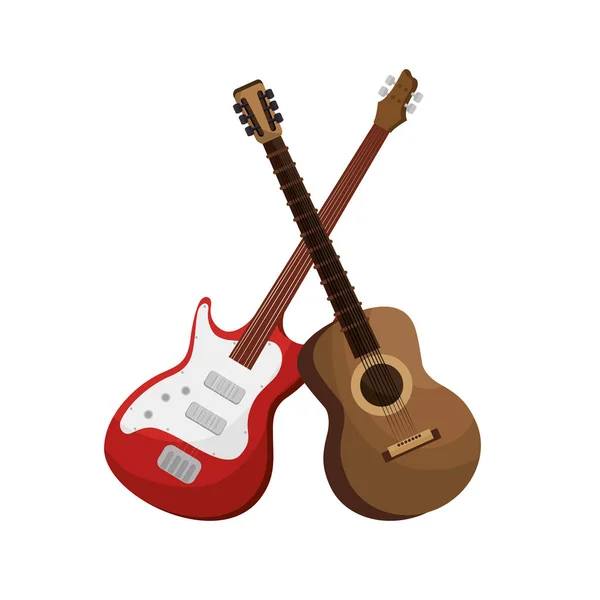 Establecer iconos de instrumentos musicales — Vector de stock