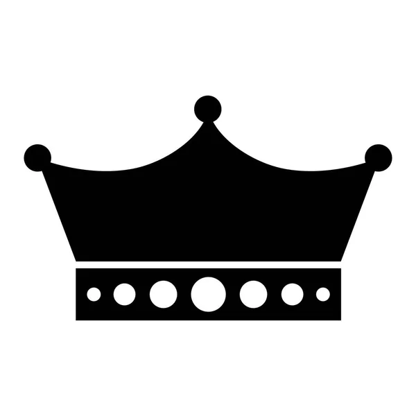 Couronne roi icône isolée — Image vectorielle