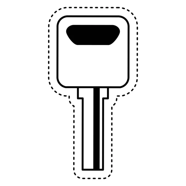 Clé de voiture icône isolée — Image vectorielle