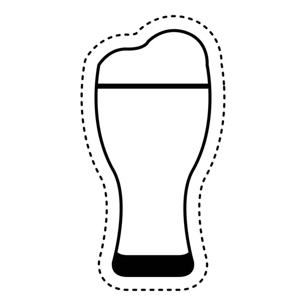 Vidrio de cerveza de hielo aislado icono — Vector de stock