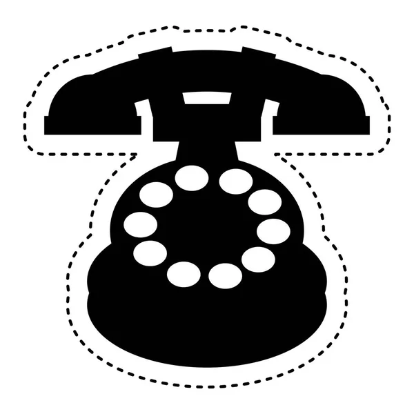 Retro phone isolated icon — стоковый вектор