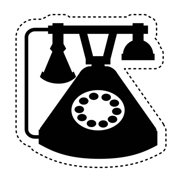 Retro phone isolated icon — стоковый вектор