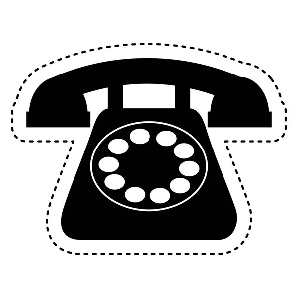 Retro phone isolated icon — стоковый вектор