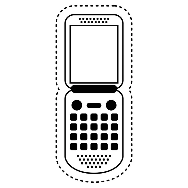 Cellphone technology isolated icon — Stock Vector