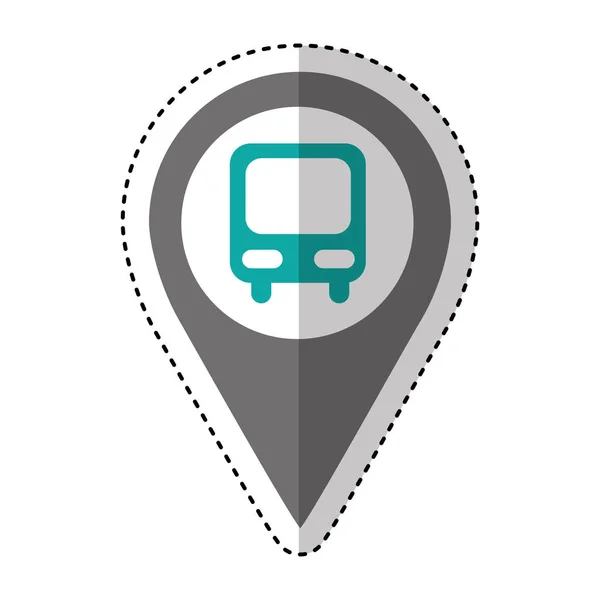 Bus station geïsoleerde pictogram — Stockvector